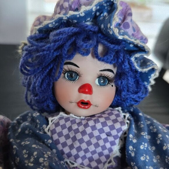 Marie Osmond Porcelain Doll named Blueberry Rag-a-Muffin , 8 inches 2006 #4190 - Picture 2 of 4